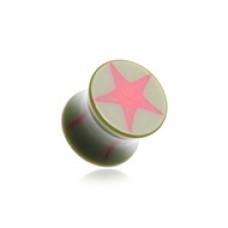 Star Acrylic Double Flared Ear Gauge Plug
