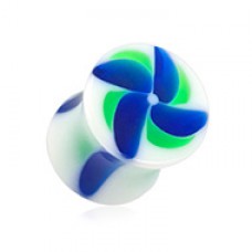 Windmill Acrylic Double Flared Ear Gauge Plug