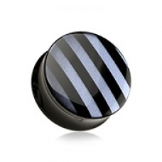 Marble Stripe Double Flared Ear Gauge Plug