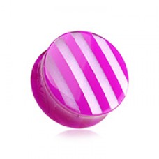 Marble Stripe Double Flared Ear Gauge Plug