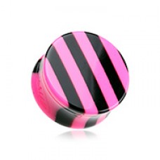 Brilliant Stripes Double Flared Ear Gauge Plug