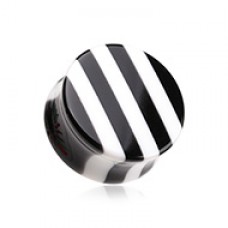 Brilliant Stripes Double Flared Ear Gauge Plug
