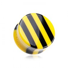 Brilliant Stripes Double Flared Ear Gauge Plug