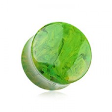 Lava Infused Double Flared Ear Gauge Plug