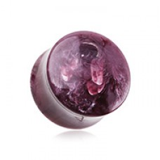 Lava Infused Double Flared Ear Gauge Plug