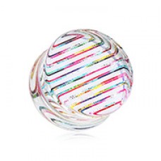 Multi Rainbow Stripes Double Flared Ear Gauge Plug