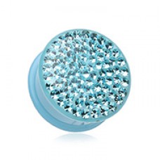 Brilliant Sparkles Color Body Single Flared Ear Gauge Plug