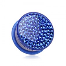 Brilliant Sparkles Color Body Single Flared Ear Gauge Plug