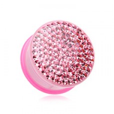 Brilliant Sparkles Color Body Single Flared Ear Gauge Plug