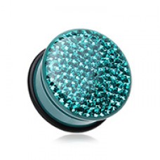 Brilliant Sparkles Color Body Single Flared Ear Gauge Plug