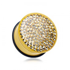 Brilliant Sparkles Color Body Single Flared Ear Gauge Plug