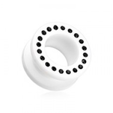 Gems Encircle Screw-Fit Ear Gauge Tunnel Plug