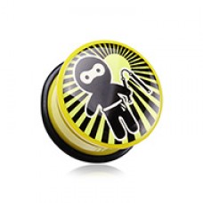 Ninja Nunchaku Single Flared Ear Gauge Plug