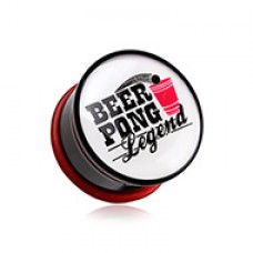 Beer Pong Legend Single Flared Ear Gauge Plug