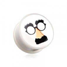 Groucho Marx Single Flared Ear Gauge Plug