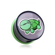 Detective Turtle Single Flared Ear Gauge Plug