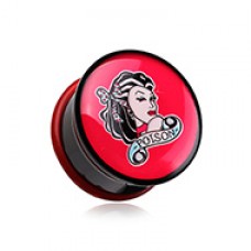 Poison Pin-Up Girl Single Flared Ear Gauge Plug