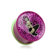 Sexy Pin-Up Zombie Single Flared Ear Gauge Plug