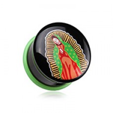 Our Lady of Guadalupe Single Flared Ear Gauge Plug