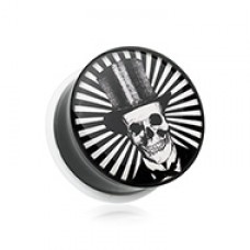 The Depper Skull Single Flared Ear Gauge Plug