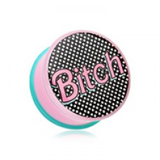 Retro Bitch Single Flared Ear Gauge Plug