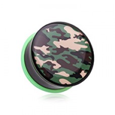 Camouflage Single Flared Ear Gauge Plug