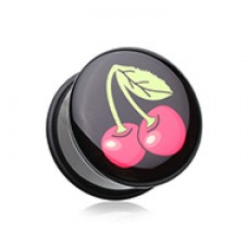 Lucky Cherry Single Flared Ear Gauge Plug