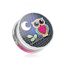 Midnight Owl Clear UV Double Flared Ear Gauge Plug