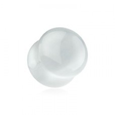 Cat Eye Marble Stone Double Flared Ear Gauge Plug