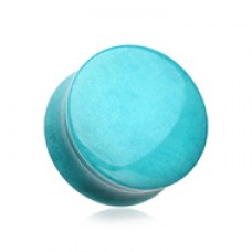 Chalcedony Stone Double Flared Ear Gauge Plug