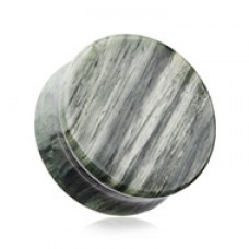 Green Jasper Natural Stone Double Flared Ear Gauge Plug