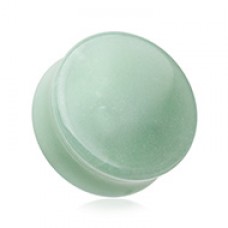 Green Jade Aventurine Natural Stone Double Flared Ear Gauge Plug