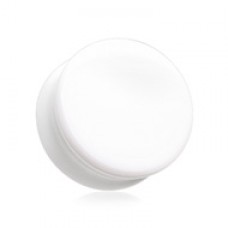 Flat Glass Natural Stone Double Flared Ear Gauge Plug