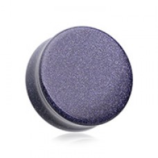 Blue Sandstone Stone Double Flared Ear Gauge Plug