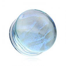 Dichroic Glass Oceanic Iridescent Double Flared Plug