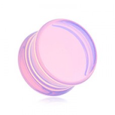 Pink Opalite Double Flared Ear Gauge Plug