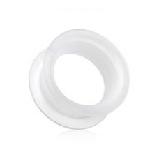 Ultra Thin Flexible Silicone Ear Skin Double Flared Tunnel Plug