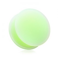 Glow in the Dark Solid Silicone Ear Double Flared Plug