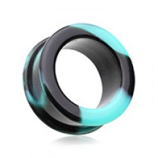 Dark Galaxy Flexible Silicone Double Flared Ear Gauge Tunnel Plug