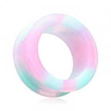 Milky Way Flexible Silicone Double Flared Ear Gauge Tunnel Plug