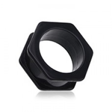 Hexagon Shape Screw Looking Nut Bolt Flexible Silicone Double Flared Ear Gauge Tunnel Plug