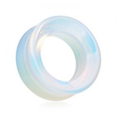Opalite Stone Double Flared Eyelet Tunnel Ear Gauge Plug