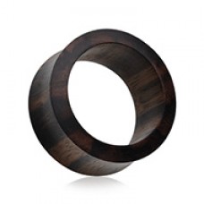 Ebony Wood Double Flared Eyelet Ear Gauge Plug