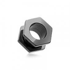 Colorline Hexa Bolt Screw-Fit Ear Gauge Tunnel Plug