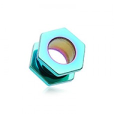 Colorline Hexa Bolt Screw-Fit Ear Gauge Tunnel Plug