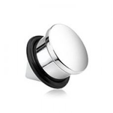 Hardened Nail Steel Single Flared Ear Gauge Plug