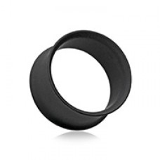 Matte Black Steel Double Flared Ear Gauge Tunnel Plug