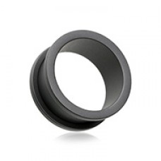 Matte Black Steel Screw-Fit Ear Gauge Tunnel Plug