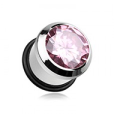 Magnum CZ Press Fit Single Flared Ear Gauge Plug