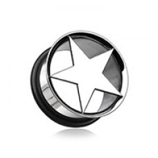 Nova Star Hollow Steel Single Flared Ear Gauge Plug